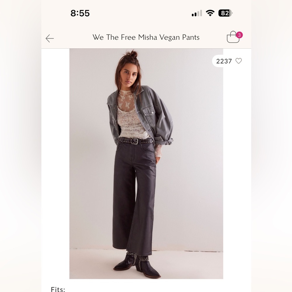 We the free Misha Trousers…vegan leather… brand new with tags.